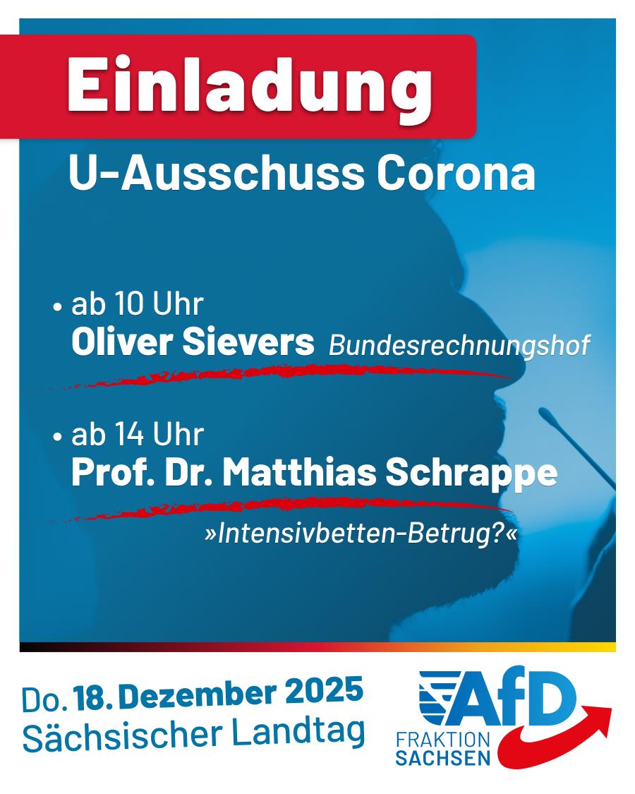 18. Dezember 2025 - Öffentliche Anhörung Corona-Untersuchungsauschuss Image