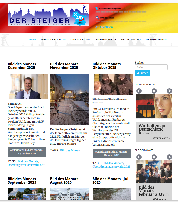 Webseite STEIGER