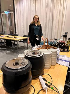 Sächsische Kartoffelsuppe, Gebäck und Getränke: 