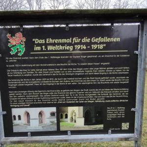 Hinweistafel der Stadt Sayda dazu